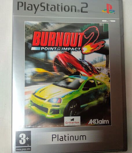 Burnout 2:Point of Impact para PS2 Nuevo y precintado Pal Platinum