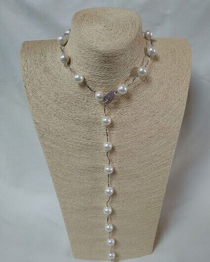 Collar perlas con broche multiposicion Nuevo con etiquetas (105)