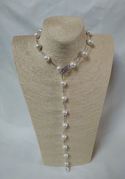 Collar perlas con broche multiposicion Nuevo con etiquetas (105)