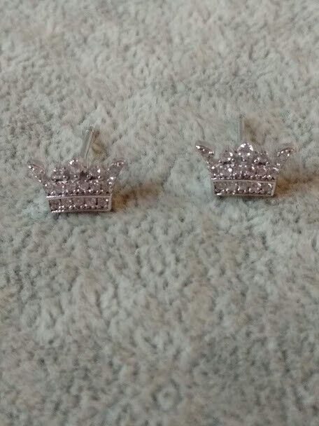 Pendientes Plata de Ley 3 corona presión Nuevos (106) - Imagen 3