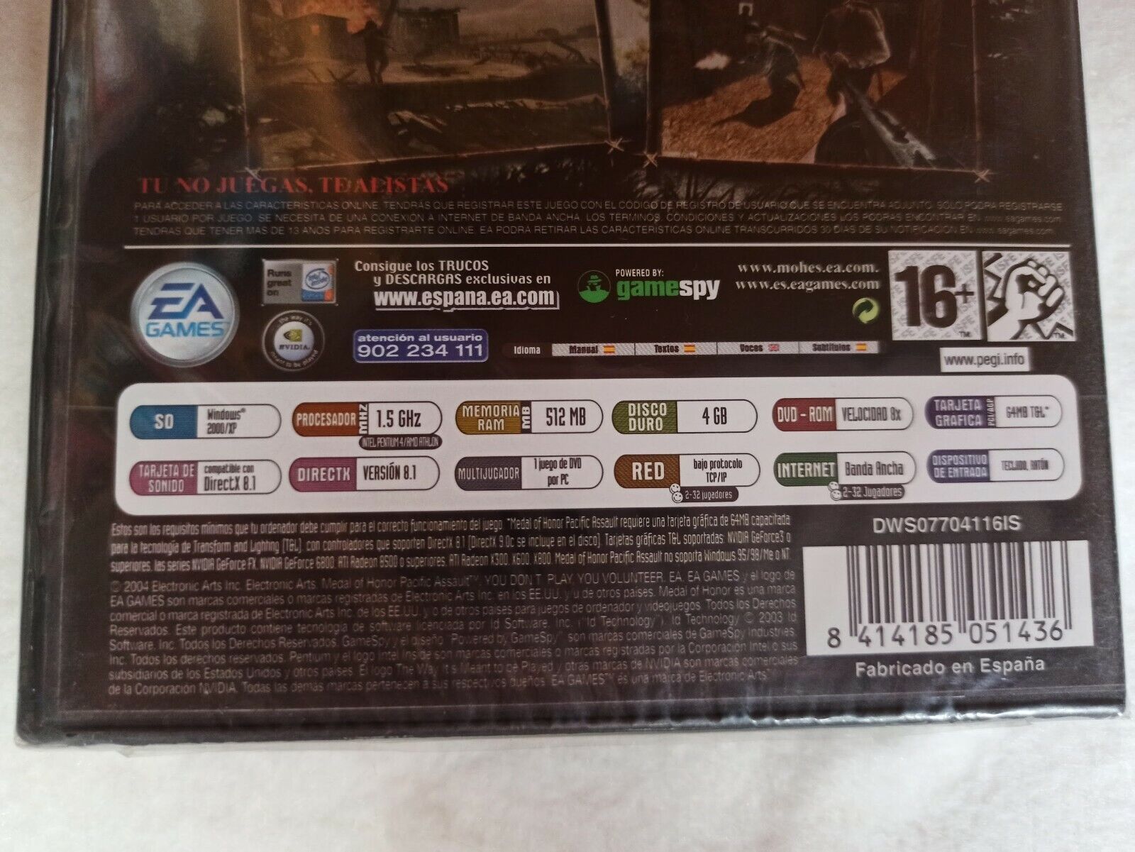 Medal Of Honor Pacific Assault PC SOLO WIN XP Y 2000 Nuevo precintado (140) - Imagen 4
