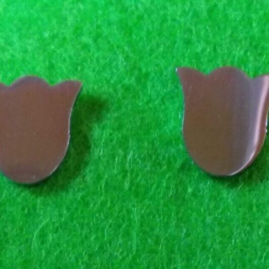 Pendientes acero mujer colección primavera tulipán con presión