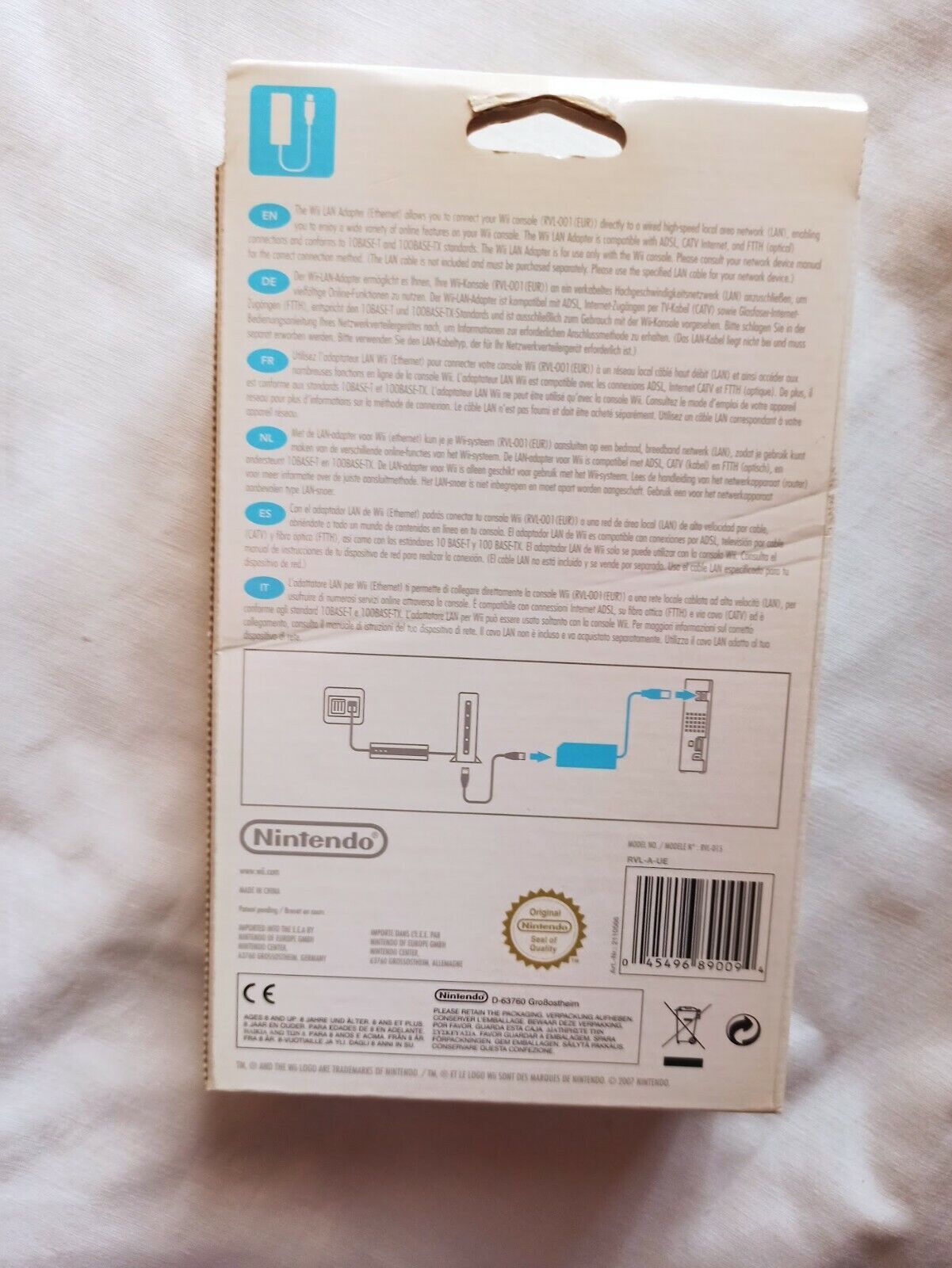 Adaptador LAN PARA NINTENDO Wii ORIGINAL NUEVO (151) - Imagen 3