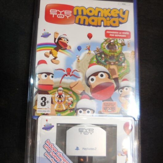 Monkey Mania eye toy para playstation2 Nuevo y Precintado con cámara.