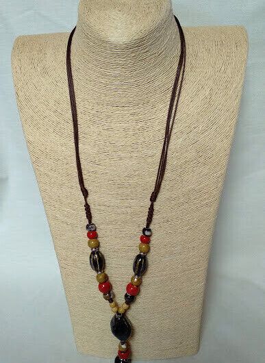 Collar étnico mujer combinado de cuentas de ceramica Nuevo