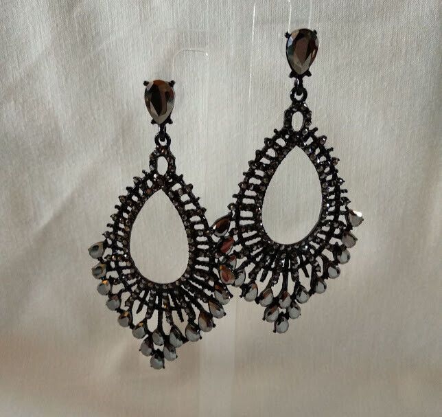 Pendientes fantasía fiesta cristal presión nuevo con etiqueta (106) - Imagen 4