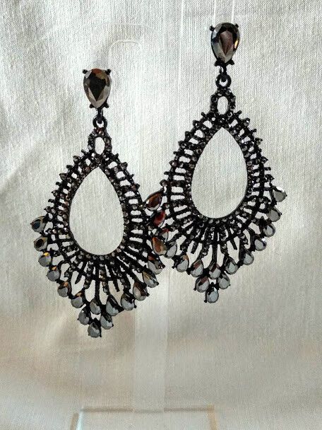 Pendientes fantasía fiesta cristal presión nuevo con etiqueta (106)