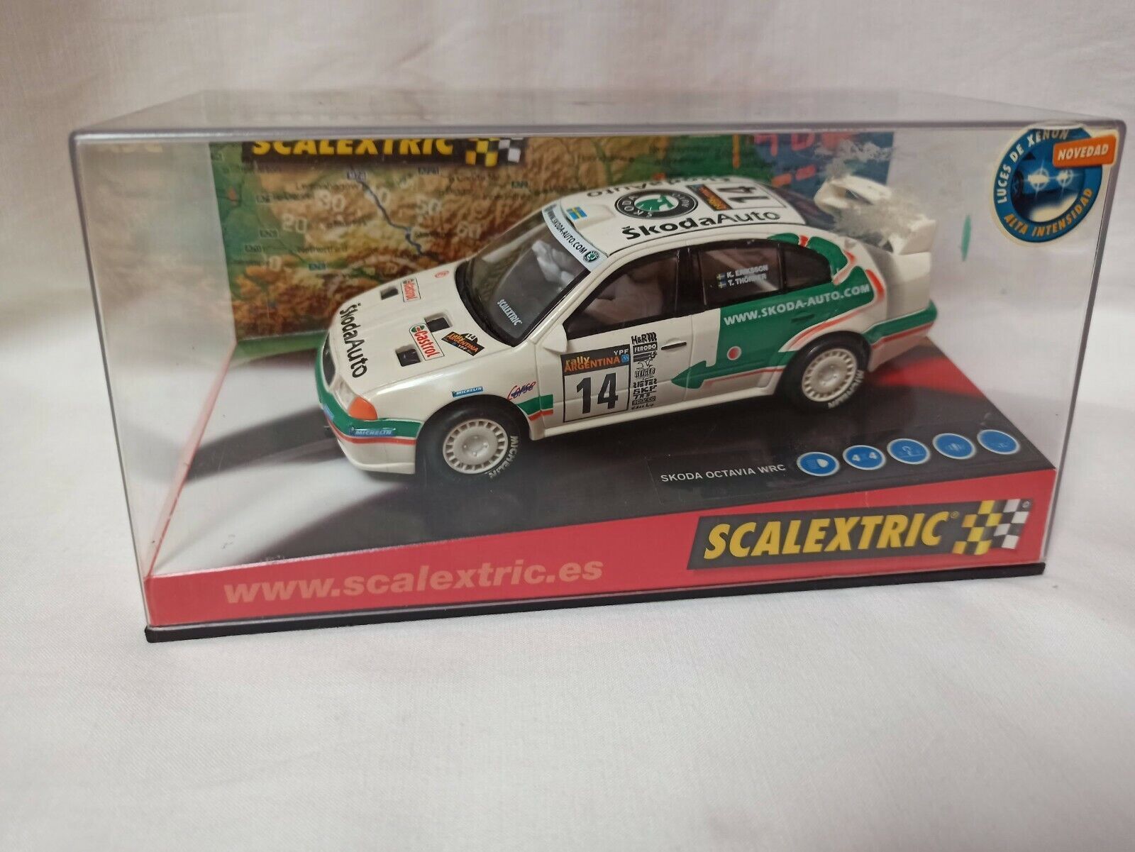 SCX Skoda Octavia WRC "Eriksson" Ref.61240 1/32 Nuevo (147)caja arañada