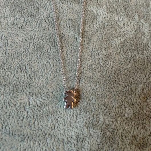 Collar con figura niña gargantilla mujer  Plata de Ley Rodiada  Nuevos (106)