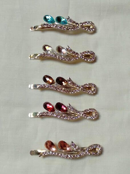 Pasador horquilla pelo color dorado mujer símiles colores  Nuevo