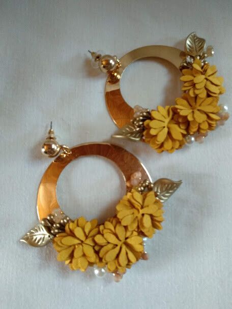 Pendientes fantasía largos cierre presión nuevo con etiqueta (106) - Imagen 3