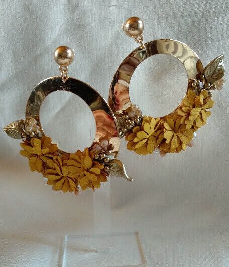 Pendientes fantasía largos cierre presión nuevo con etiqueta (106)