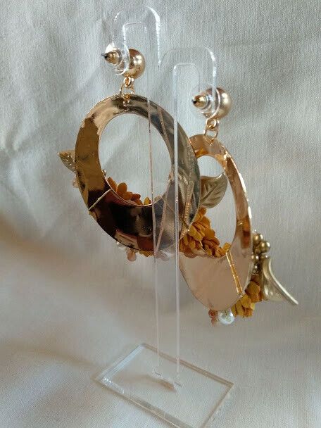 Pendientes fantasía largos cierre presión nuevo con etiqueta (106) - Imagen 6