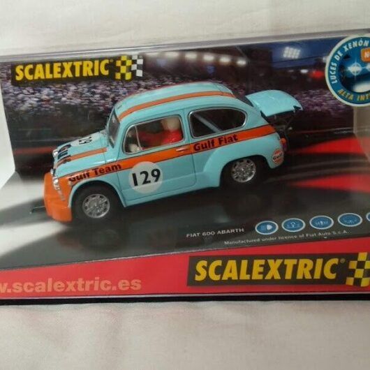SCX Scalextric Fiat Abarth "Gulf" referencia 6119 1/32 Nuevo