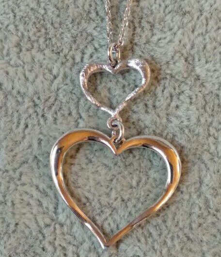 Collar gargantilla mujer corazones Plata de Ley Rodiada Nuevos (106)