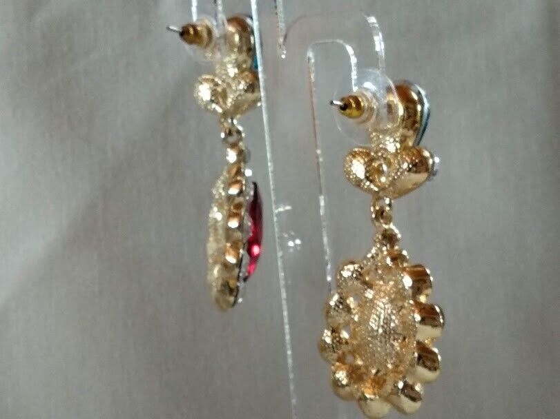 Pendientes mujer fantasía cristal lagrima cierre de presión Nuevos (106) - Imagen 5