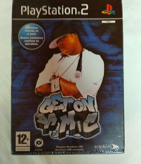 GET ON DA MIC CON MICROFONO para playstation 2 Nuevo y precintado Pal