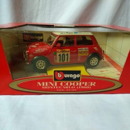 Mini Cooper Montecarlo 1960 1/16 Edicion limitada Burago Metal