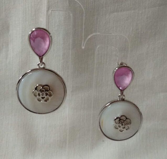 Pendientes mujer fantasía cierre de presión 2 colores Nuevos (106) - Imagen 4