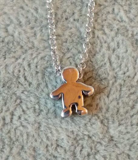 Collar con figura niño gargantilla mujer  Plata de Ley Rodiada  Nuevos (106)