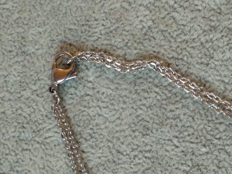 Collar gargantilla doble acero antialergico con colgantes flor Nuevos (106) - Imagen 4