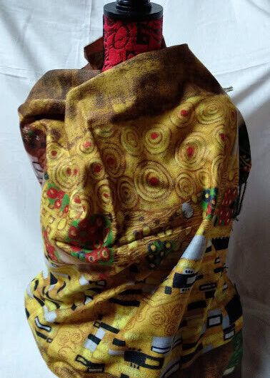 Pasmina Cashmere estampado inspirado cuadro Klimt  Nuevo con etiquetas (105)