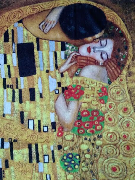 Pasmina Cashmere estampado inspirado cuadro Klimt Nuevo con etiquetas (105) - Imagen 5