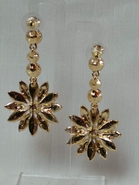 Pendientes mujer fantasía largos con pedrería cierre de presión Nuevos (104) - Imagen 5