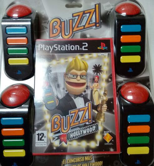 Buzz¡ Hollywood +4 pulsadores PS2 PAL Nuevo y precintado (122)