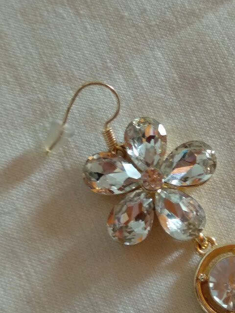 Pendientes bisutería mujer largos modelo Flor gancho abierto Nuevos - Imagen 4