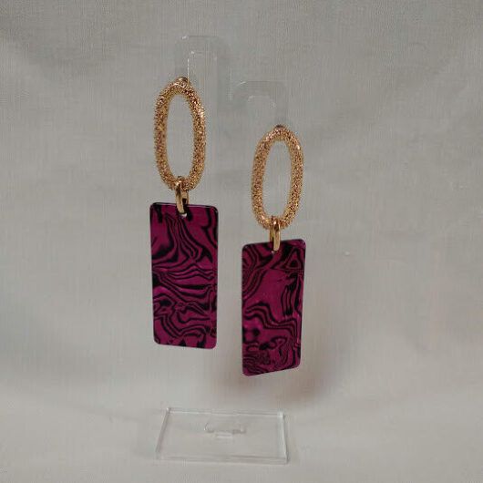 Pendientes mujer fantasia acetato imitando carey cierre de presión Nuevos (104)