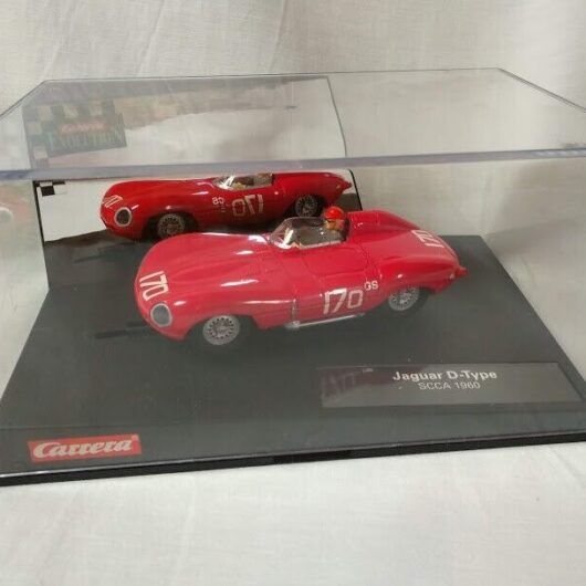 SXC Scalextric Jaguar D-Type SCCA 1960 Carrera ref 25709 Red  1/32  Nuevo