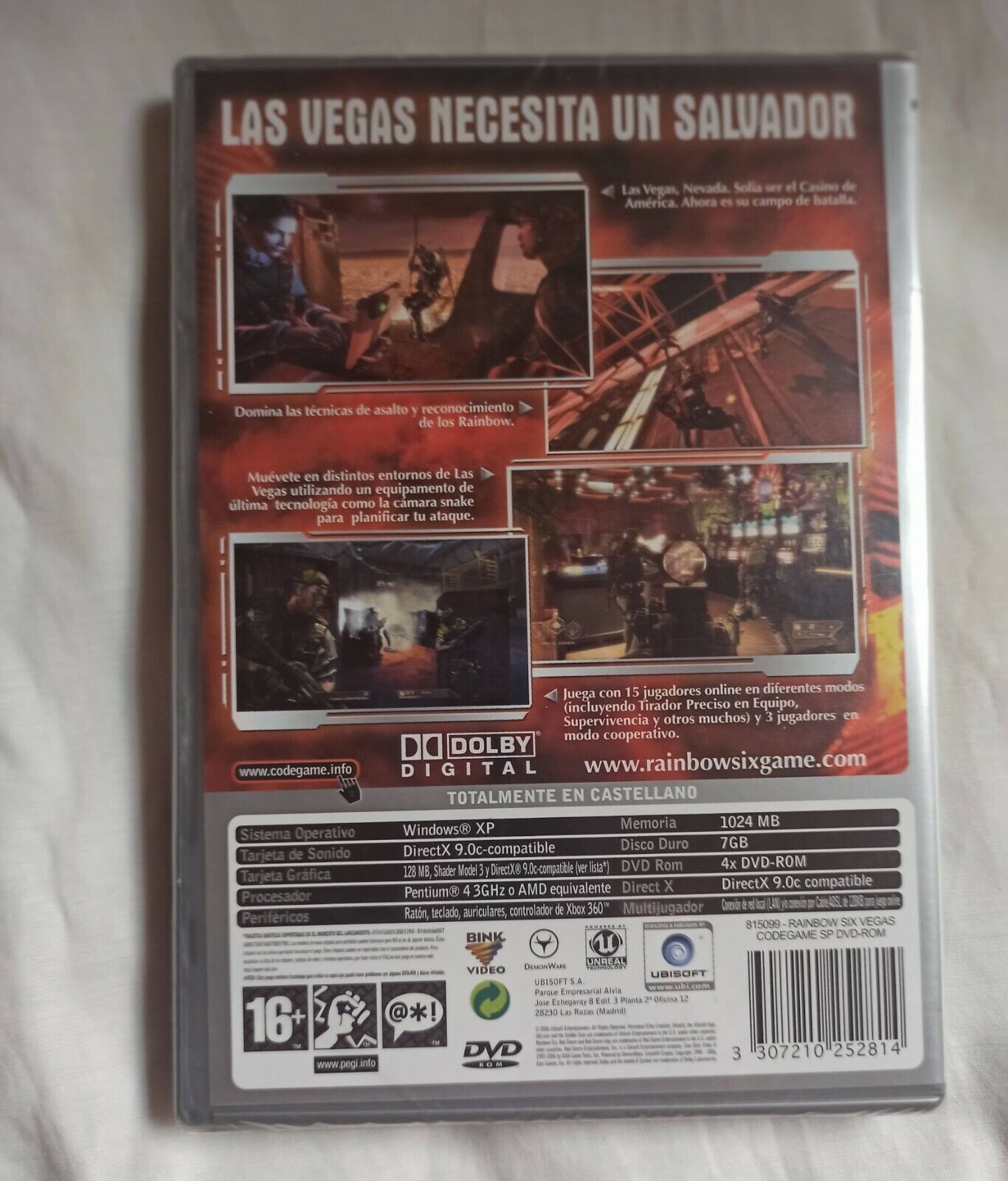 Tom Clancy-s Rainbow Six Vegas PC SOLO WIN XP / Nuevo precintado (140) - Imagen 3