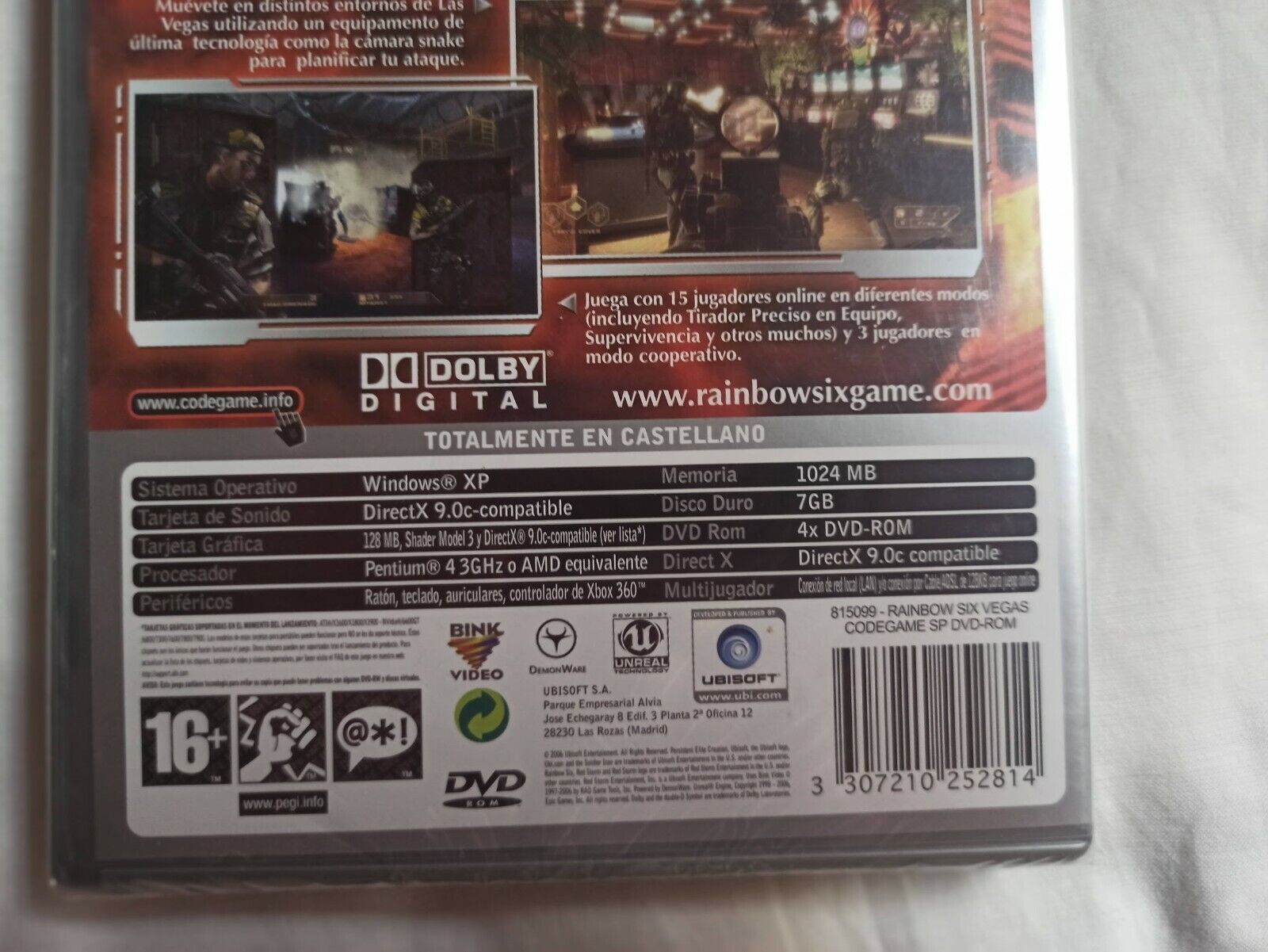 Tom Clancy-s Rainbow Six Vegas PC SOLO WIN XP / Nuevo precintado (140) - Imagen 4