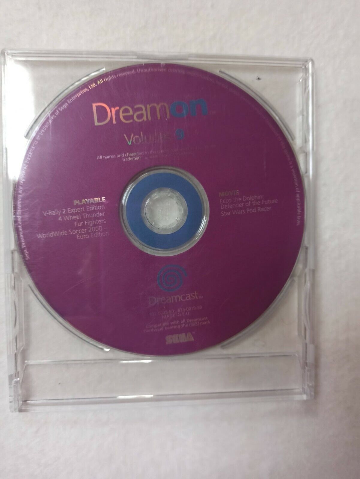 Dreamon volumen 9 CD Demo para Dreamcast Pal Esp Nuevo(151)