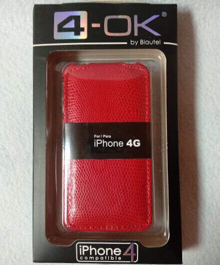FUNDA ELEGANTE Y COMPACTA  DE GRAN CALIDAD PARA IPHONE 4G ROJA