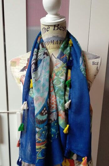 Pañuelo con bonito estampado en alegres colores diferentes colores (134)