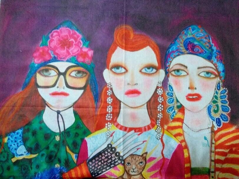 Pasmina Cashmere estampado trio Nuevo con etiquetas (105) - Imagen 5