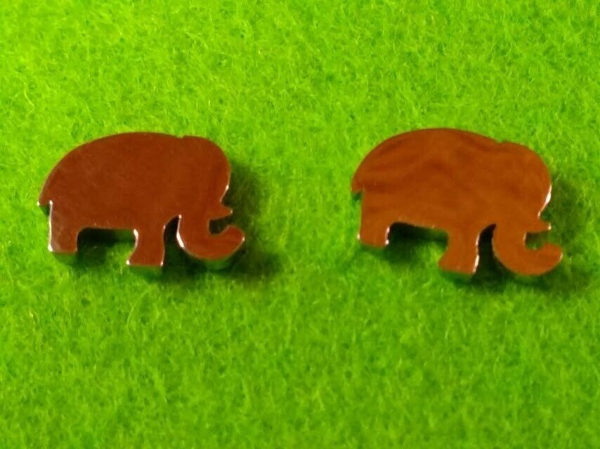 Pendientes acero mujer colección primavera elefante con presión