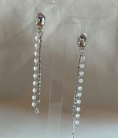 Pendientes mujer largos cierre de presión Nuevos (106)