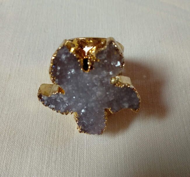 Anillo sortija mujer bisutería geoda colores Nuevo - Imagen 6