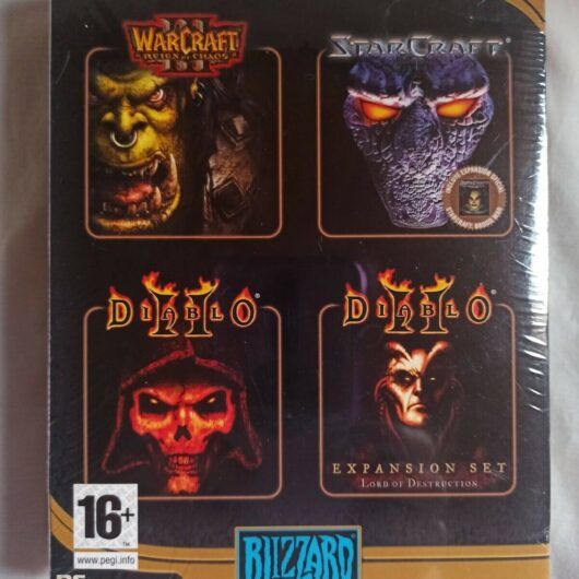 WARCRAF STARCRAFF DIABLOII y EXPA  PC SOLO WIN 98/XP/2000 Nuevo  precinta  (142)
